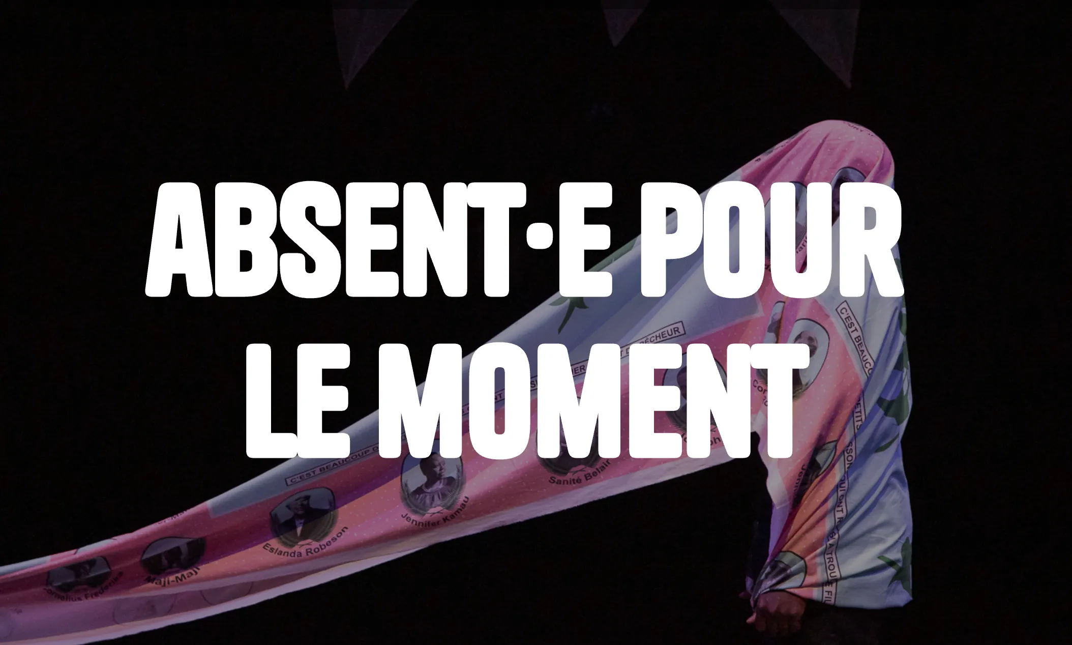 Screenshot of hero section of application