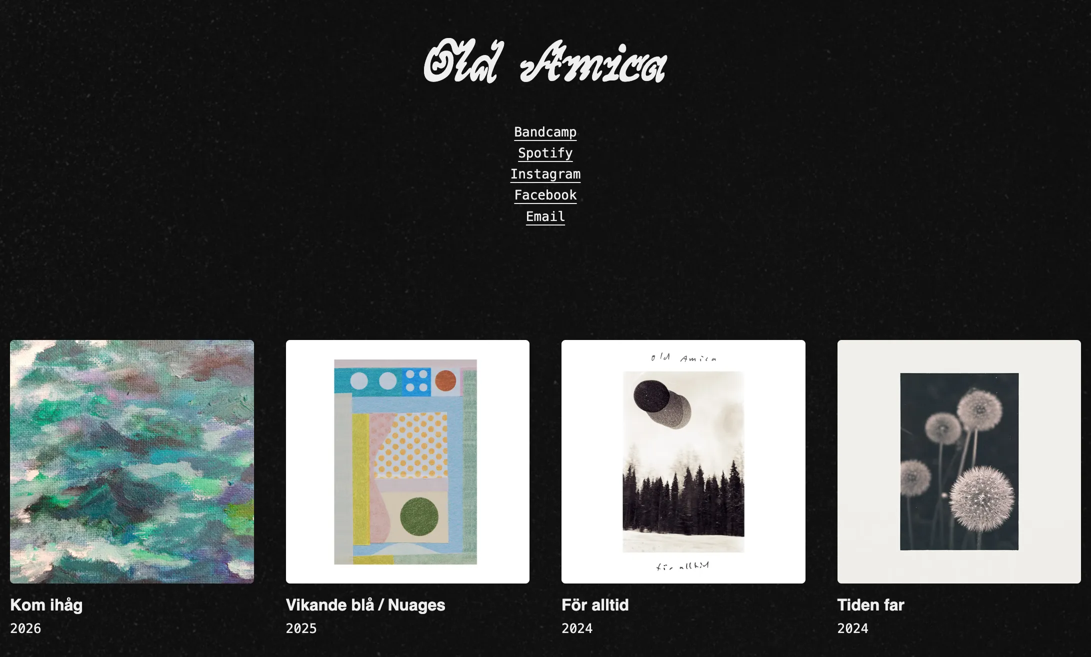 Screenshot of hero section of application